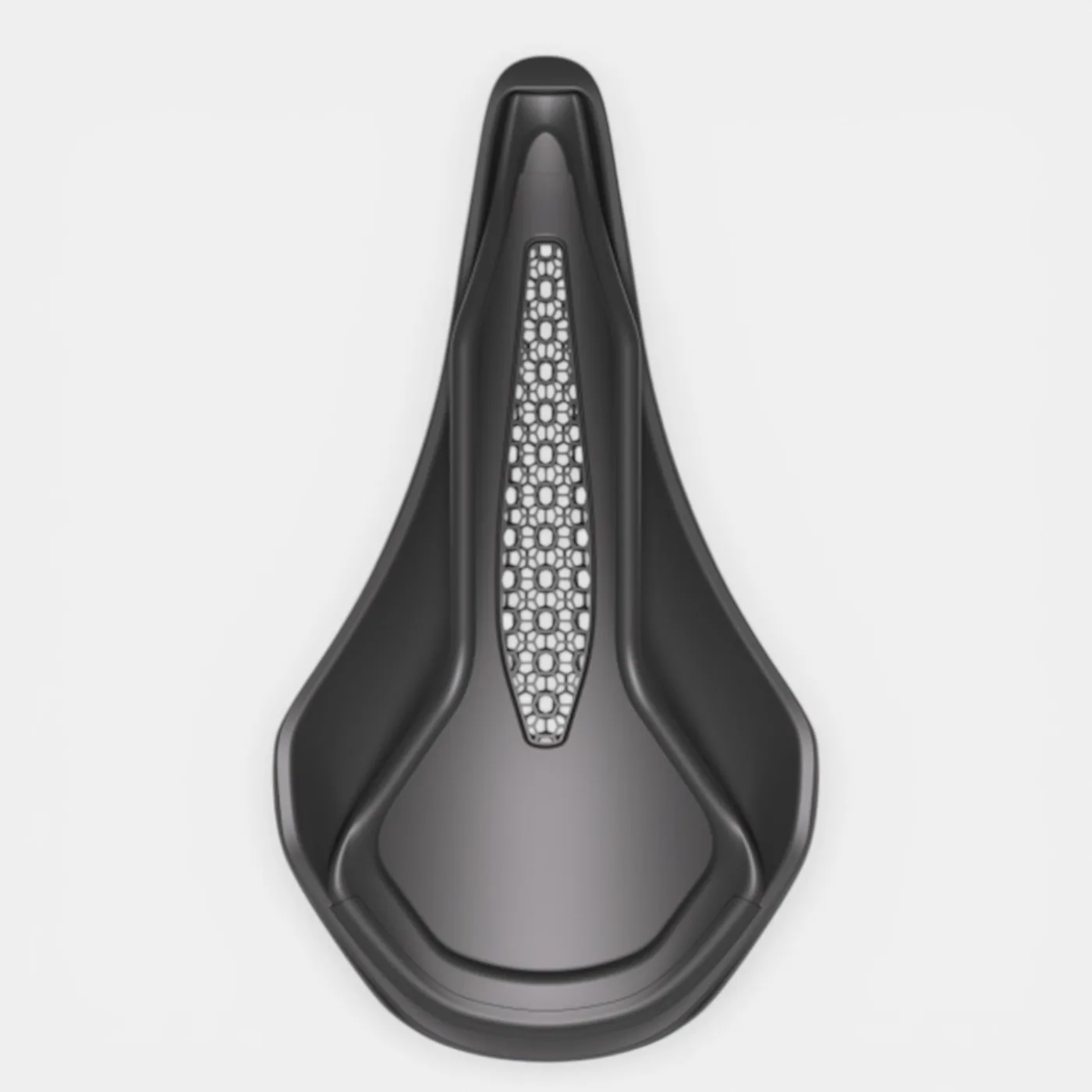 K03 3D printed bicycle saddle rear base view