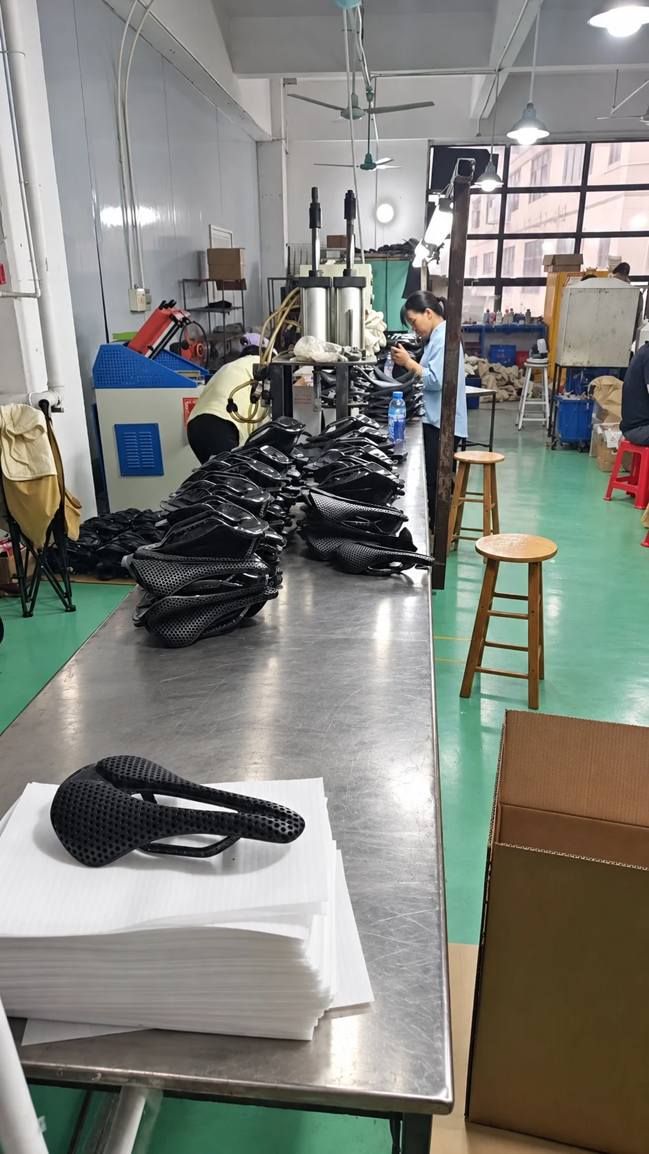 Bicycle saddle assembly and production inside the SPROKETO manufacturing facility