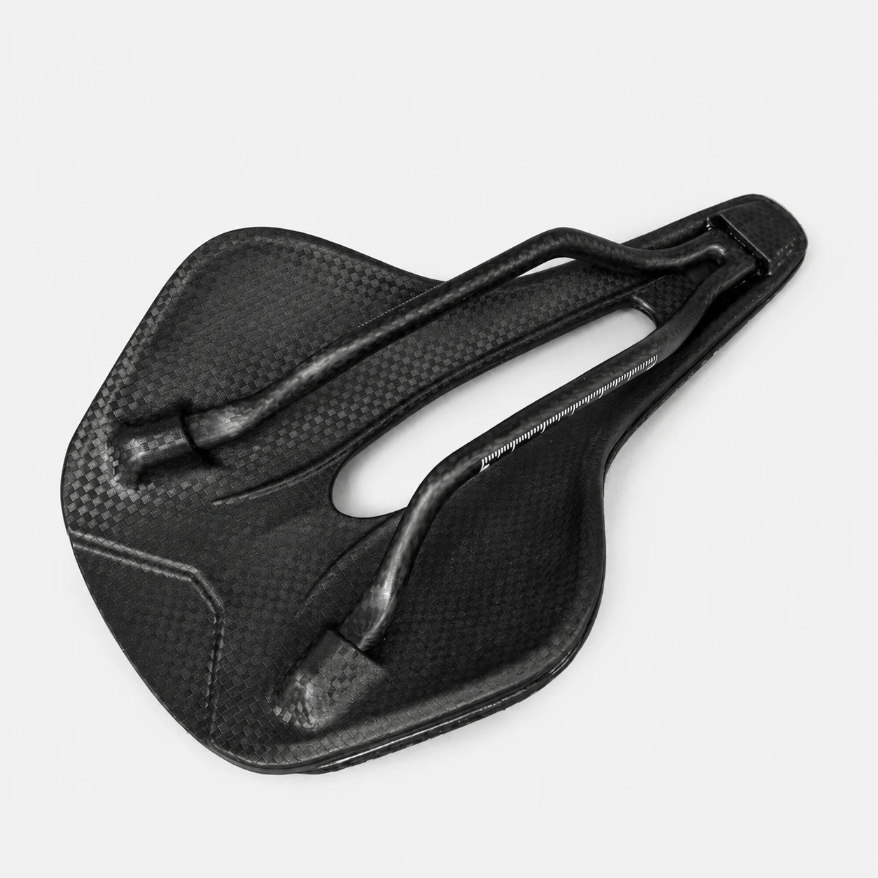 V-S129 bicycle saddle underside three-quarter view