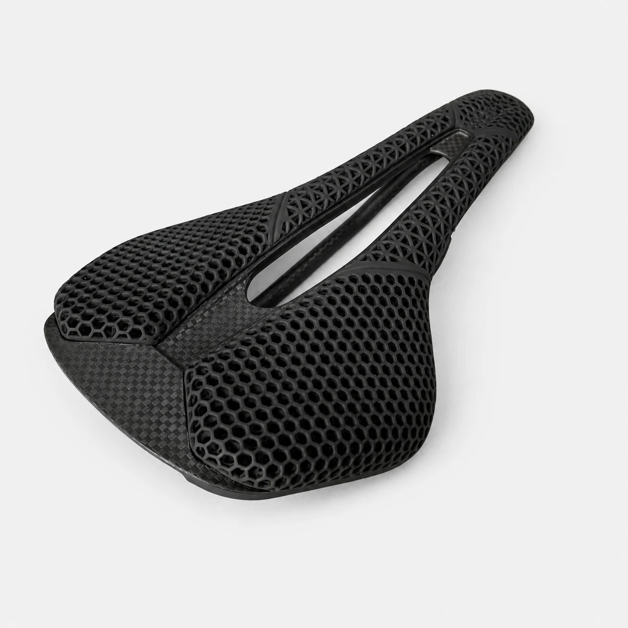 V-S129 3D printed bicycle saddle rear three-quarter view
