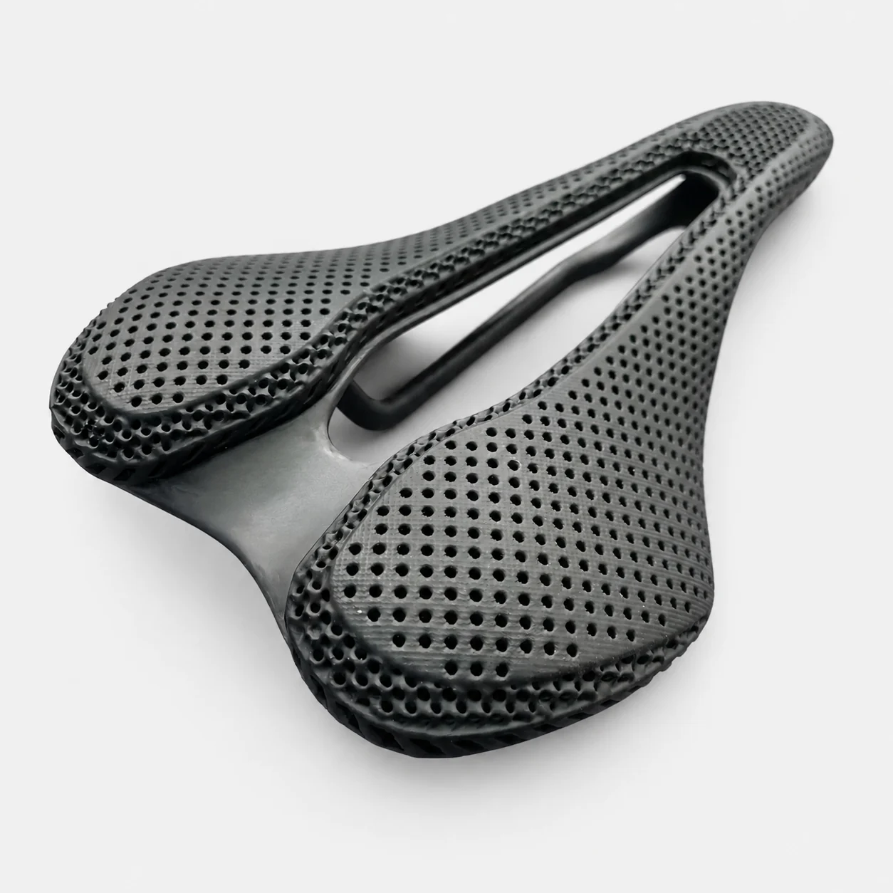 K16 3D printed bicycle saddle rear angle view