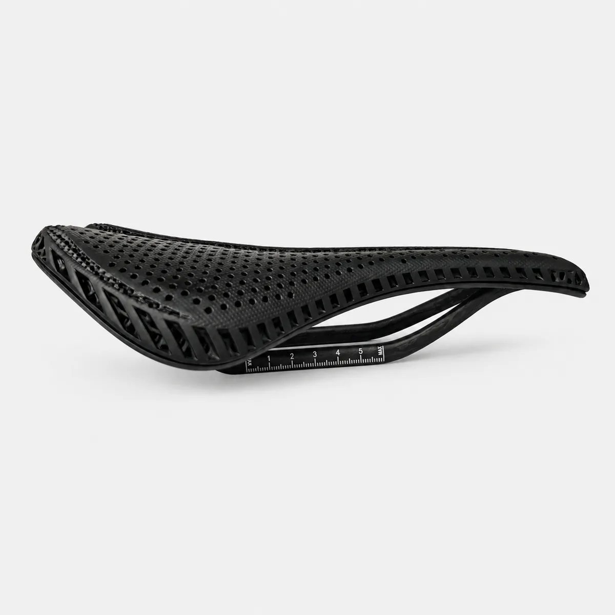 K15 3D printed bicycle saddle bottom rail view