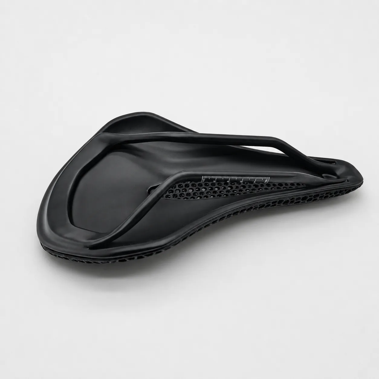 K03 3D printed bicycle saddle bottom view