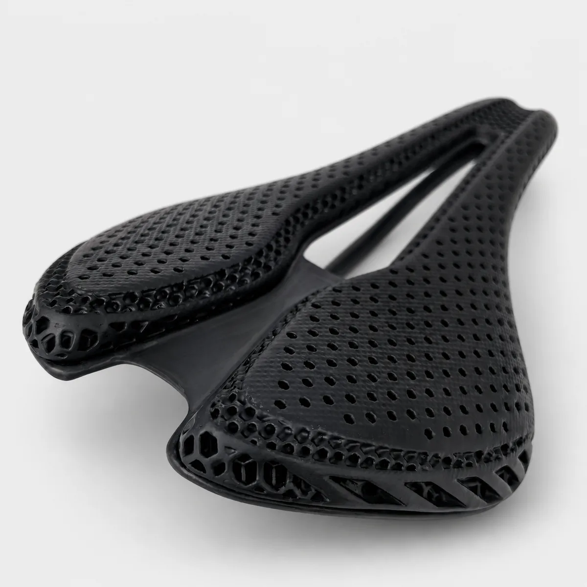 K15 3D printed bicycle saddle rear angle view