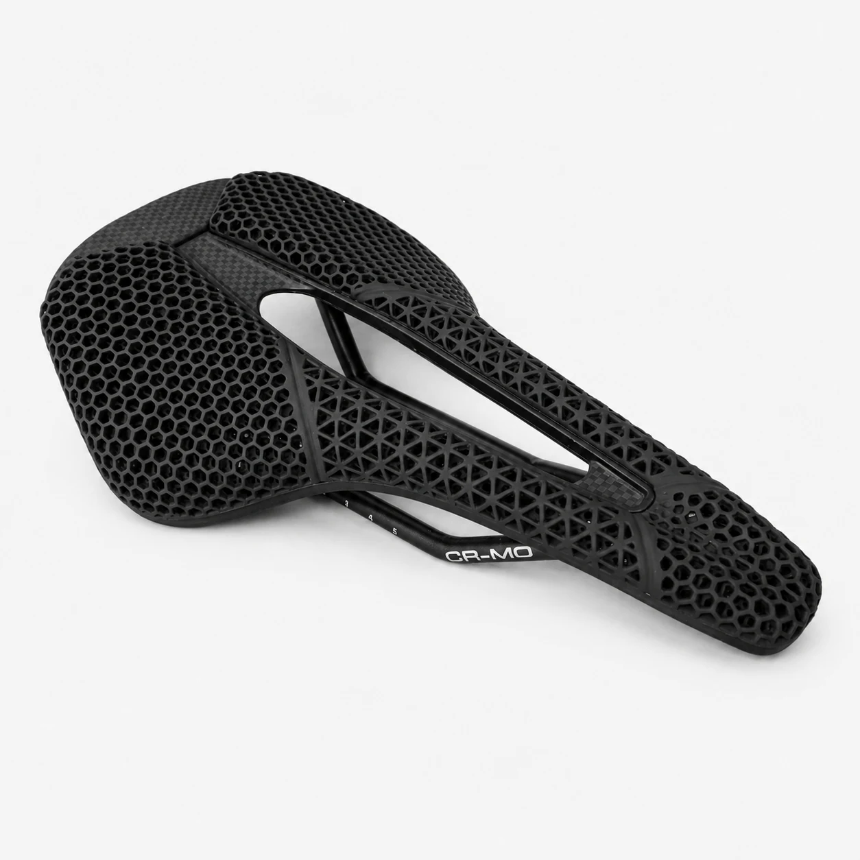 V-S128 3D printed bicycle saddle rear three-quarter view