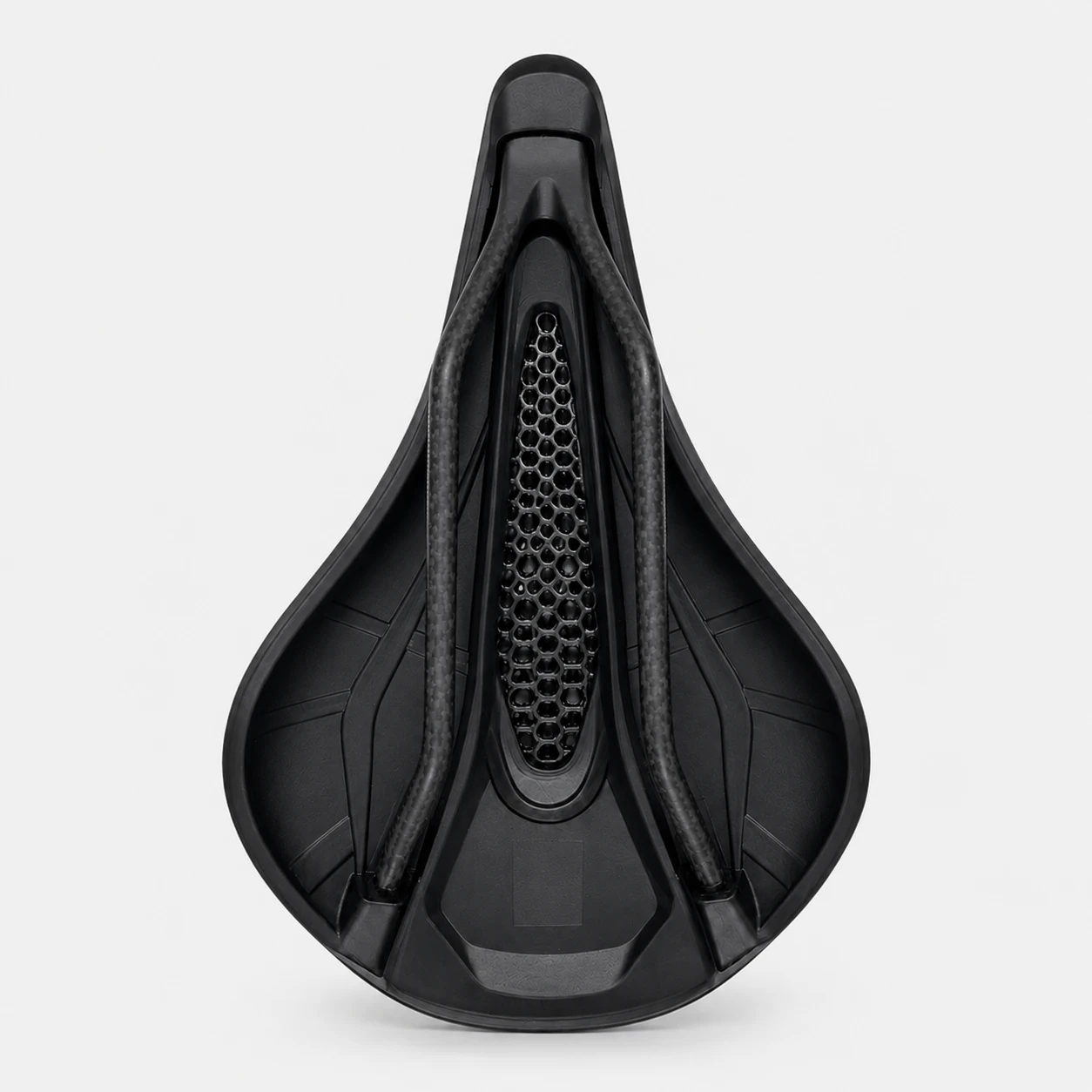 S690 3D-printed bicycle saddle bottom view