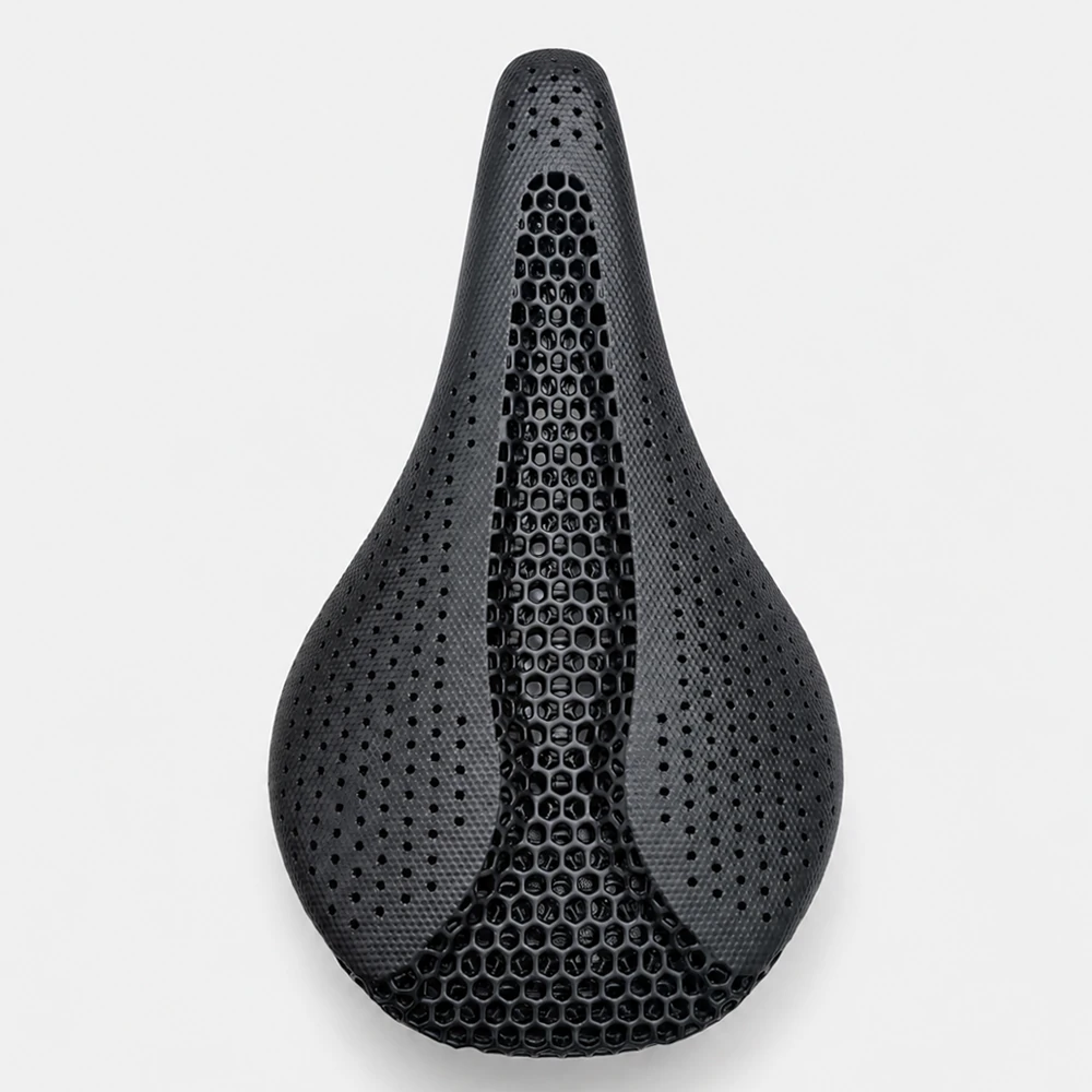 S690 3D-printed bicycle saddle with nylon fiber base and carbon rails
