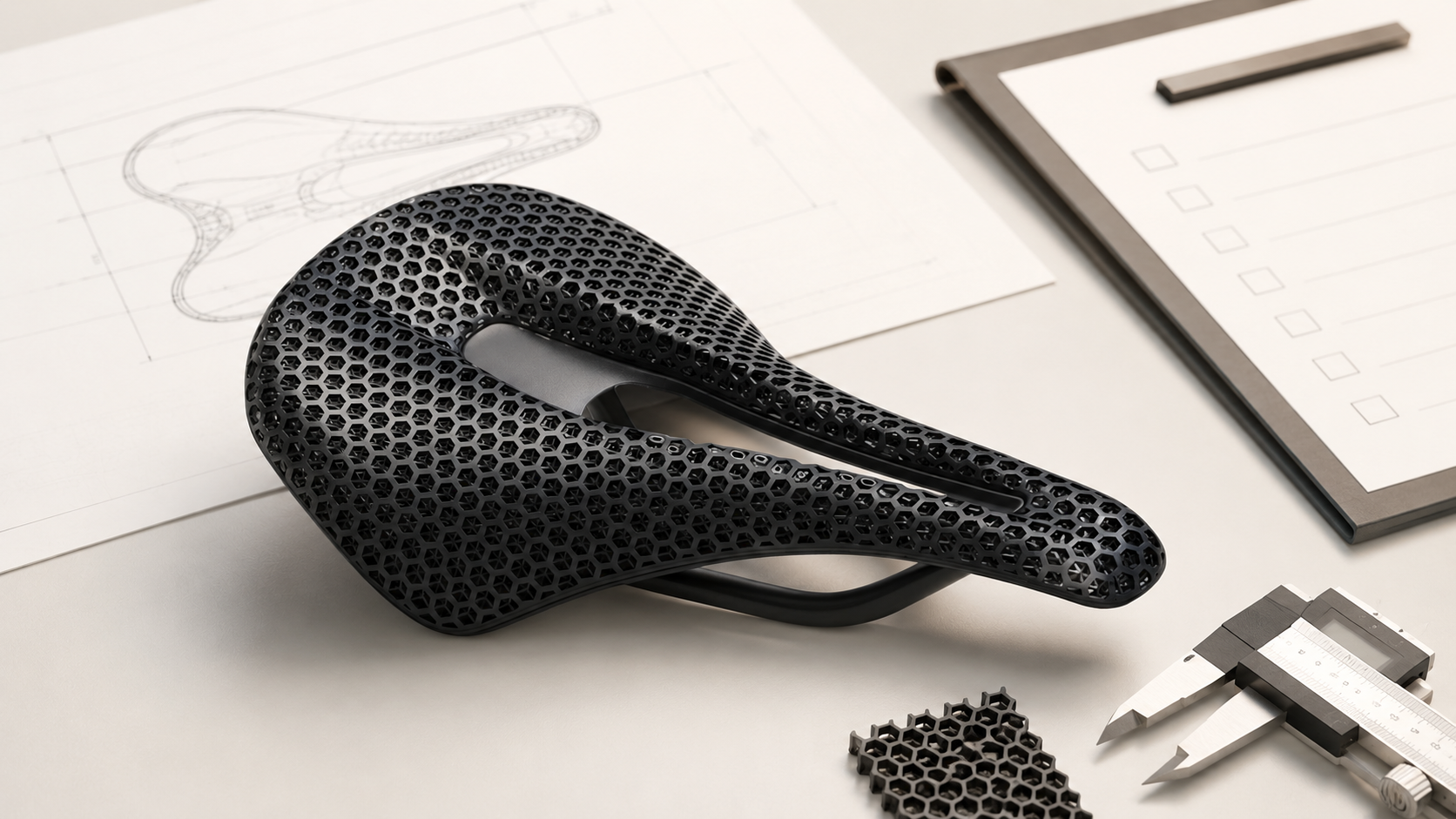 3D printed bicycle saddle sample evaluation banner