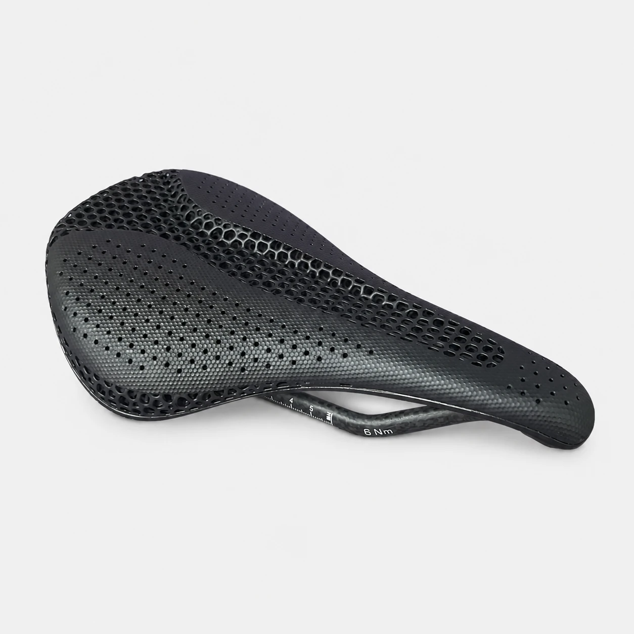 S690 3D-printed bicycle saddle angle view