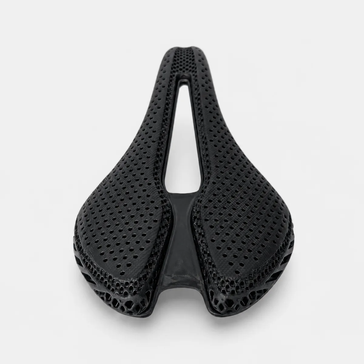 K15 3D printed bicycle saddle bottom rear view