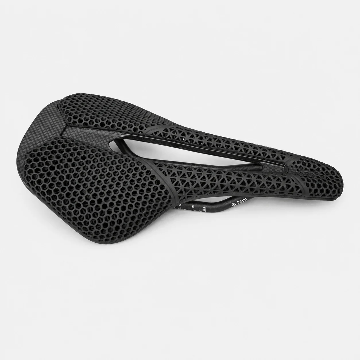 V-S129 3D printed bicycle saddle side three-quarter view
