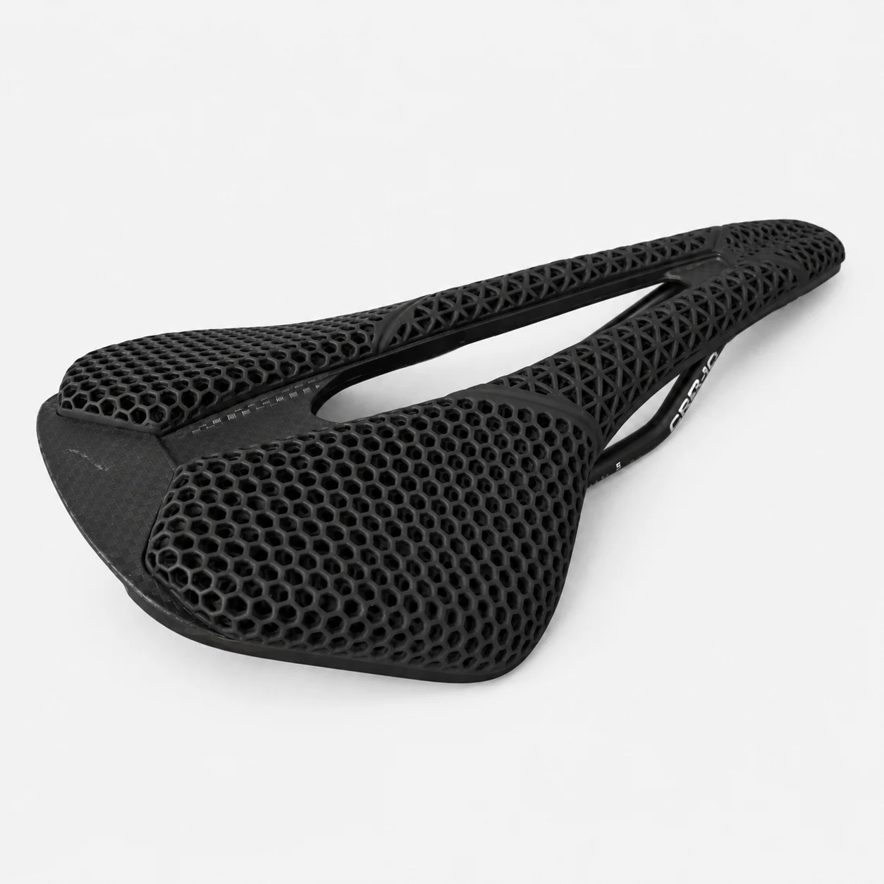 V-S128 3D printed bicycle saddle side angle view