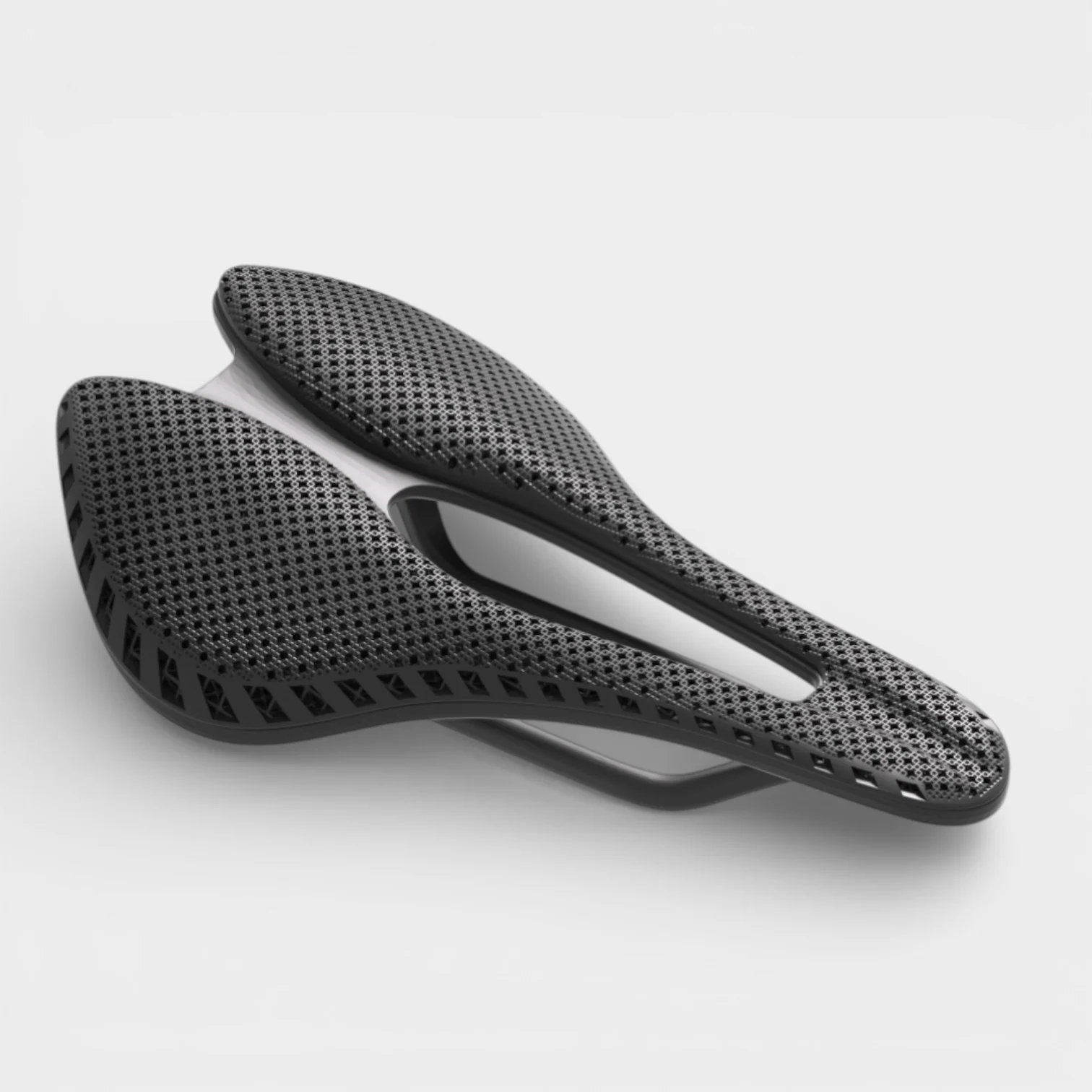 K08 3D printed bicycle saddle angle view