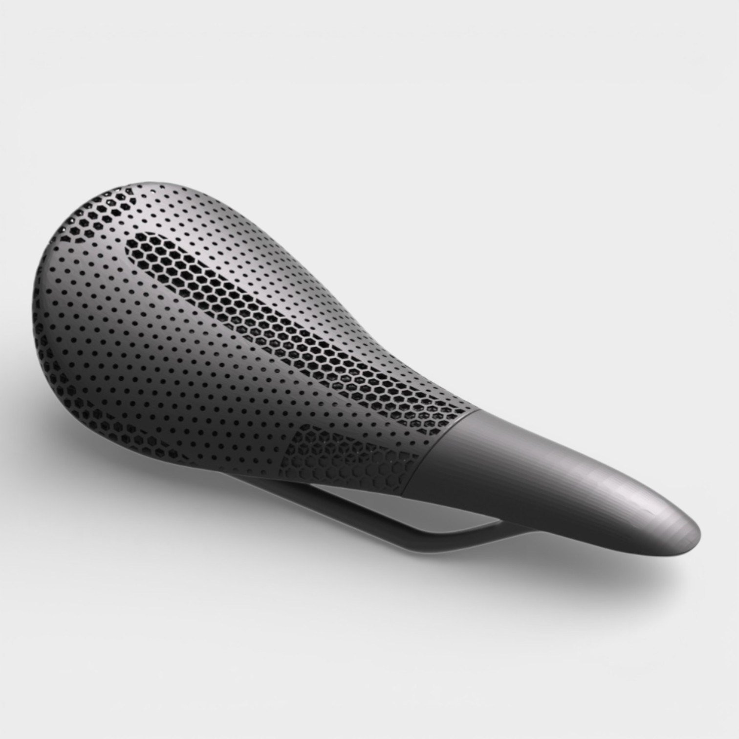 K40 3D printed bicycle saddle angle view