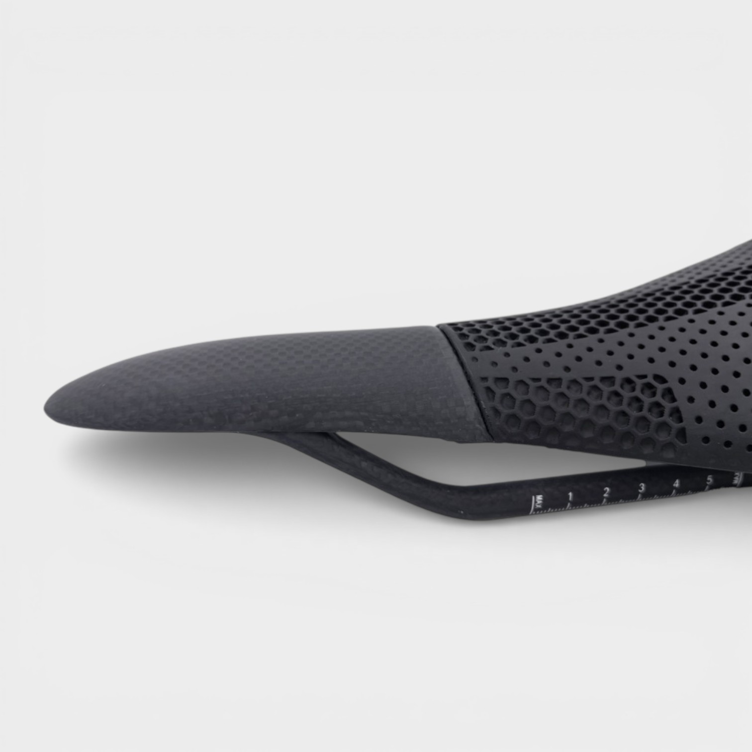 K40 3D printed bicycle saddle lattice surface detail