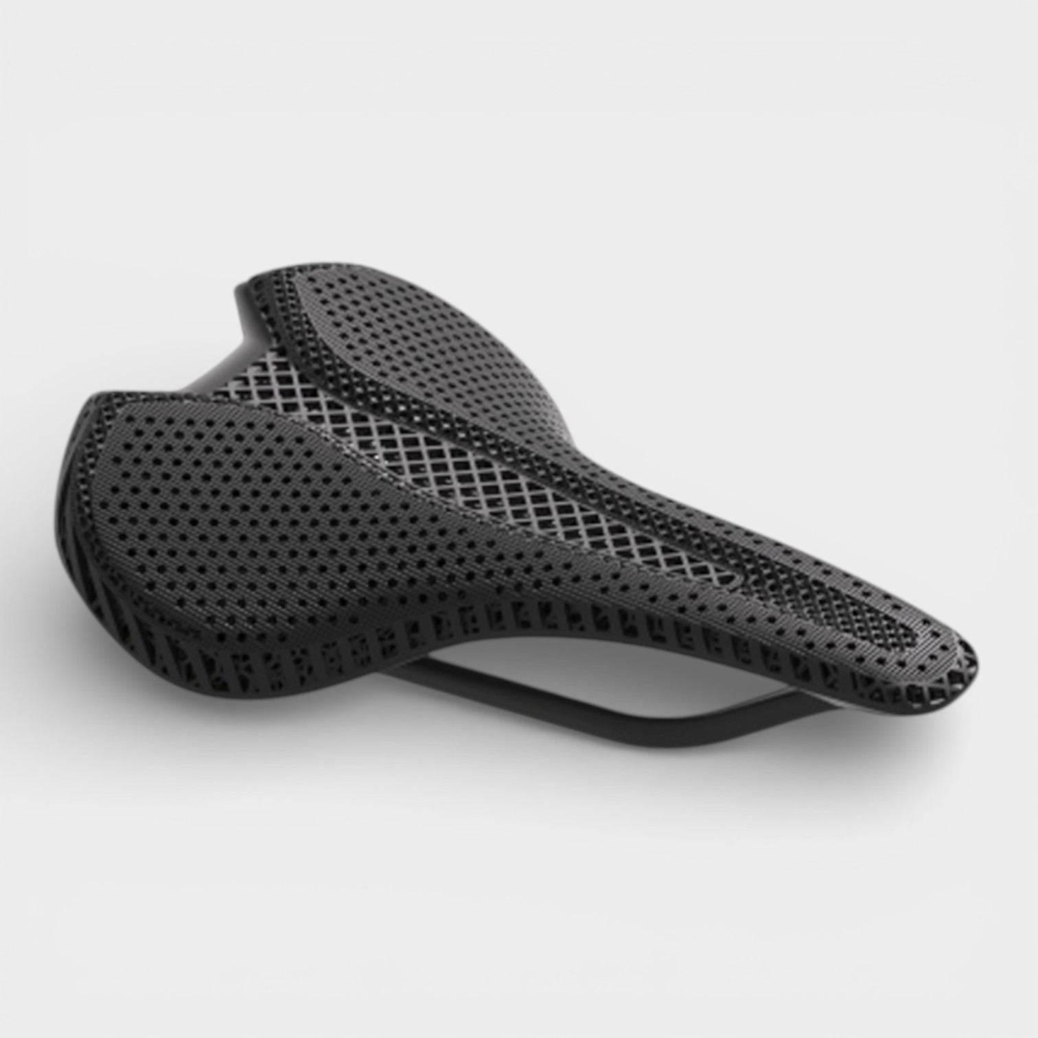 K69 3D printed bicycle saddle angle view