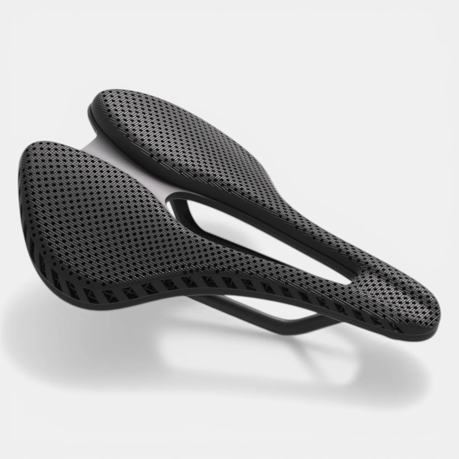 K80 3D printed bicycle saddle angle view