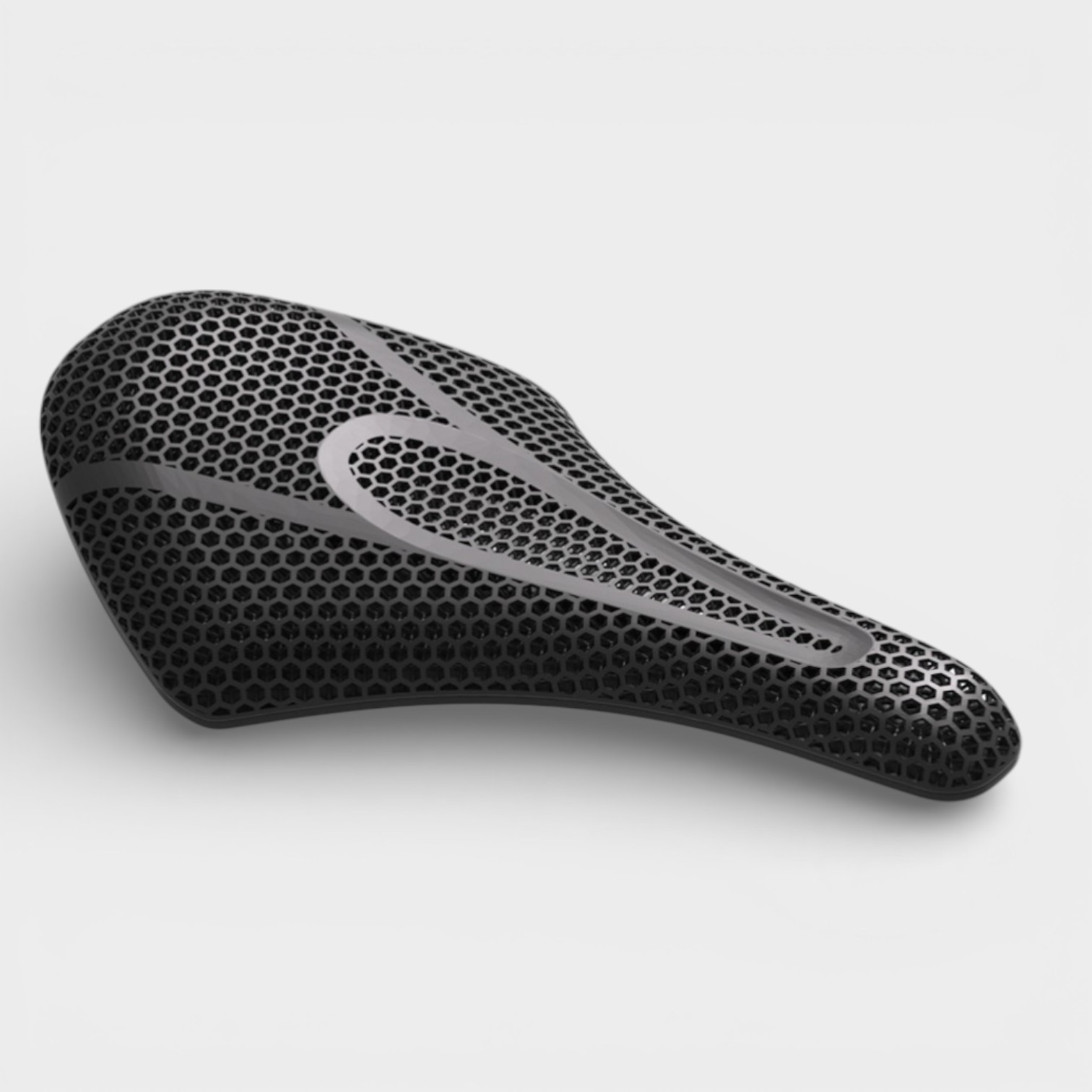 S27 3D printed bicycle saddle angle view